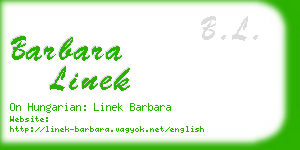 barbara linek business card